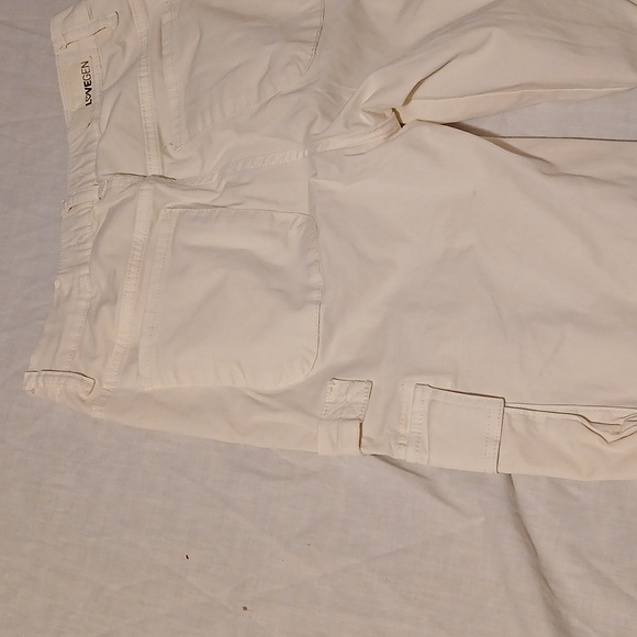 EUC LoveGen Cream Cargo Pants croppable Ankle Size 3/27 like New - Picture 8 of 8
